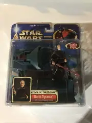 Star Wars Attack Clones Darth Tyranus Force Flipping Action NEW SEALED NIP 2001