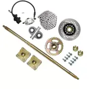 810MM Go Kart Rear Axle Kit Brake Assembly 428 Chain Sprocket Hub Trike Drift