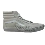 Vans Sk8 Hi Flame Suede Men's 8 White on White Skate Shoes New Women's 9.5
