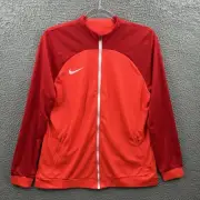 Nike Track Jacket Womens Large Red Team Academy Pro Full Zip Running Training