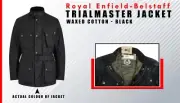Royal Enfield "TRIALMASTER WAXED COTTON JACKET BLACK" (RLAJKR210288)