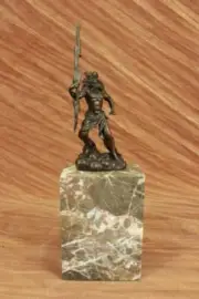 Bronzefigur Neptun Wassergott Bronze Poseidon Skulptur Statue Sculpture Decor