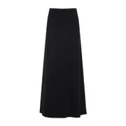 [Max Mara] Max Mara-Black Vernice Viscose Long Skirt-Donna 38 IT