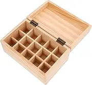 TEHAUX Wooden Essential Oil Storage Box Cover Compartment Organizer for Bottles Design for Aromatherapy and Perfume Storage for Home Office Use