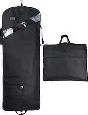 [GYSSIEN] 66'' Tri-fold Extra Long Dress Garment Bag, Premium & Breathable Tear-resistant Hanging Suit Cover for Travel and Storage