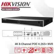 Hikvision iDS-7608NXI-I2/8P/X 8CH NVR 4K PoE IP Security Camera System Recorder