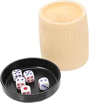 Generic Dice Cup and Dice Shaking Holder 2pcs Dice Game Cup Set Matching Dice for KTV Parties and Travel
