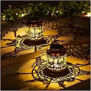 2 Pack Chicken Solar Lanterns Outdoor Waterproof,Hanging Solar Lights Chicken Gifts for Women Men Metal LED Decorative Light for Yard,Patio,Lawn,Tabletop,Pathway,Landscape,Garden Decor