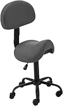 Saddle Stool,Height-Adjustable Swivel Stool,360° Movable Saddle Chair,Suitable for Home/Office/Beauty Salon,Easy Installation(Color 2)