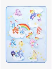 Bioworld Hello Kitty and Friends x Care Bears Plush Throw 45x60 BLANKET VIRAL