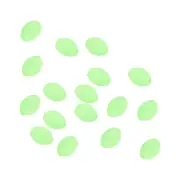 200Pcs 5x3.4mm Oval Plastic Glow Fishing Beads Tackle Tool, Green