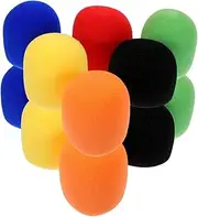 LIFKICH 18pcs Microphone Sponge Covers Handheld Stage Windscreen Protectors for Ktv Conference Rooms Performances Durable Lightweight Noise Reducing Design Vibrant Colors