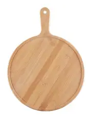 [SOGA] Blonde Round Wooden Serving Tray 6 inch in Brown
