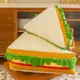 超大玩偶三明治便宜吧唧食物三明治毛絨玩具三明治抱枕靠枕靠背墊 3CP9