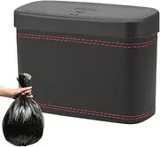 Trash Can for Car | Cute Leakproof Car Trash Bin | Car Accessories for Interior Easy Pop-up Lid, High Strength Hooks Multipurpose Organizers and Storage for Car, Home