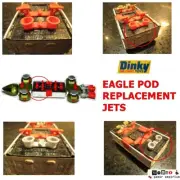 Dinky 359 Space 1999 Eagle Repro Spare Parts - POD JETS / VERTICAL THRUSTERS