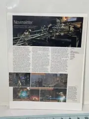 Neverwinter video game preview magazine Article print ad wall art Ephemera