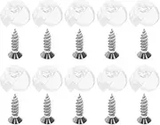SING F LTD 100pcs Round Mirror Bracket Glass Retaining Clip Transparent Mirror Holder Glass Fixing Clamp Shelf Glass Bracket Clip for Bathroom Toilet Cabinet Doors
