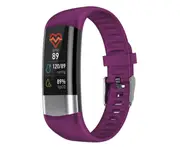 Smart Bracelet Sports Pedometer Waterproof Monitoring Heart Rate Blood Pressure Healthy Multi-function ECG Bracelet-Purple