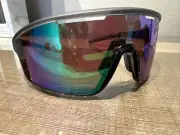 Rapha Pro Team Full Frame Glasses Frames: Gray/Gray Lens: Purple/Green Oilslick
