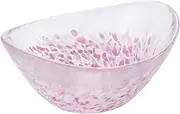 Aderia Tsugaru Vidro F-79440 Small Bowl, Medium Bowl, Pink, Diameter 5.3 x Height 2.4 inches (13.5 x 6 cm), Sakura Oval Small Bowl, Comes in a Presentation Box, Made in Japan