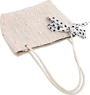 [BESPORTBLE] Tote Bag Straw Woven Design Handmade Weaving Bag for Women Match Handbag Random Style