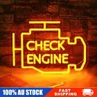 LED Neon Sign Check Engine Wall Hanging Light up Garage Game Room Bar Decor Gift