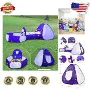 3-in-1 Pop Up Kids Play Tent with Tunnel & Ball Pit - Perfect Birthday Gift
