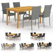 Garden Dining Set Outdoor Patio Dinner Set Seat Multi Colours 5/7 Piece vidaXL