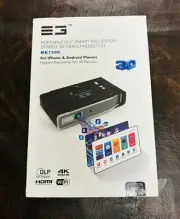 EG Portable DLP Video Projector - MK 7500 3D 4K iPhone & Android NEW IN BOX