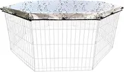 Dog Playpen Cover – Escape-Proof Top Cover for 8 Panel Dog Pens, Sun and Rain Shield | Outdoor Pet Playpen Covers for Puppy or Small Dogs, Weather-Resistant Mesh Roof for Crates and Exercise Pens