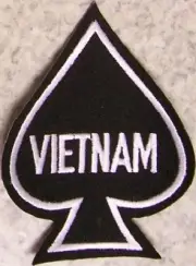 Embroidered Military Patch Vietnam Ace of Spades black NEW