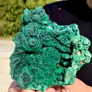 350G Natural VELVET Malachite cat's eye specimen crystal rough mineral-Congo