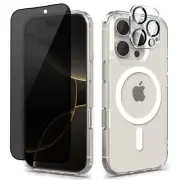 For iPhone 16 Pro Max 15 14 13 12 Case Clear Magsafe Shockproof Magnetic Cover