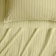 Sheridan Bayley Stripe Washed Percale Sheet Set in Lemon Yellow Material: Cotton @Sheridan Rewards