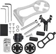 Humdcdy Out Front Mount for Bikes | Sturdy Aluminum Alloy Bikes Computer Handlebar Mount,Multifunctional Adapter Base, Lightweight Cycling Supplies for Action Cameras