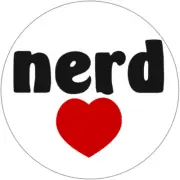 Nerd - 3 Inch Circle Sticker 3" x 3" - Nerdy Geek