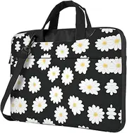 White Daisy 2 Print Protective Laptop Bag Versatile Bags Computer Case Soft Women Men Unique