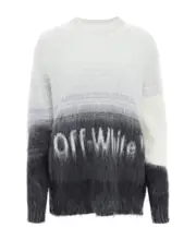 logo-print gradient jumper IT40,IT38,IT36 Black