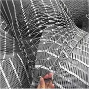 SXEVZOO 5cm/2mm Flexible Stainless Steel Rope Mesh, Animal Poultry Safety Protection Fence, Versatile Heavy Duty 304 Steel Wire Rope X-Type Net(0.7x25m)