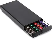 Coffee Pod Capsule Drawer Countertop Organizer Compatible for Nespresso，Metal Coffee Pod Holder 40 Capsules Capacity for Office Kitchen Counter