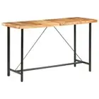 Industrial Style Bar Table Steel Legs Handmade Wooden Kitchen Dining Furniture