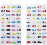 Storage Case Compatible with 80 Hot Wheels Matchbox Cars, Double-Sided Hanging D
