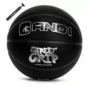 AND1 Street Grip Premium Composite Leather Basketball & Pump- Official Black