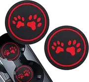 Car Cup Holder Coaster,2X Non-Slip Bottle Holder Mat for Car | Waterproof Car Interior Decor, Cup Holder Liner, Footprint Cobweb Sun Car Cup Holder Insert Coaster