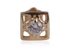 0.04 Cts Round Brilliant Cut Natural Diamonds Nose Stud In 750 18K Gold