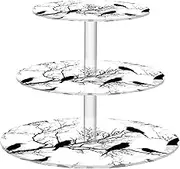 Black White Silhouettes Birds Tea Party Cupcake Stand 3 Tier Round Acrylic Cupcake Tower Display Baby Shower Dessert Table Decor Cupcakes Stand Food Funny
