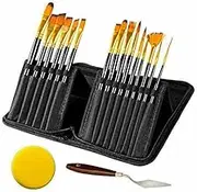15Pcs Artist Paint Brushes Set Watercolour Acrylic Oil Painting Drawing Brush