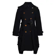 [COMME des GARCONS] Pllong Coat With Brown Buttons