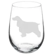 Cocker Spaniel Dog Stemmed / Stemless Wine Glass